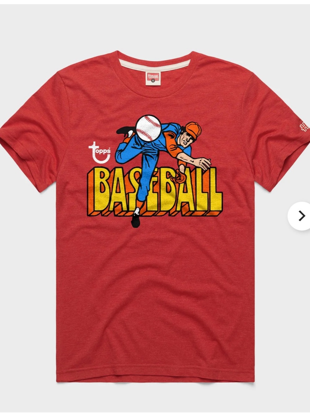 Topps homage baseball t-shirt size large